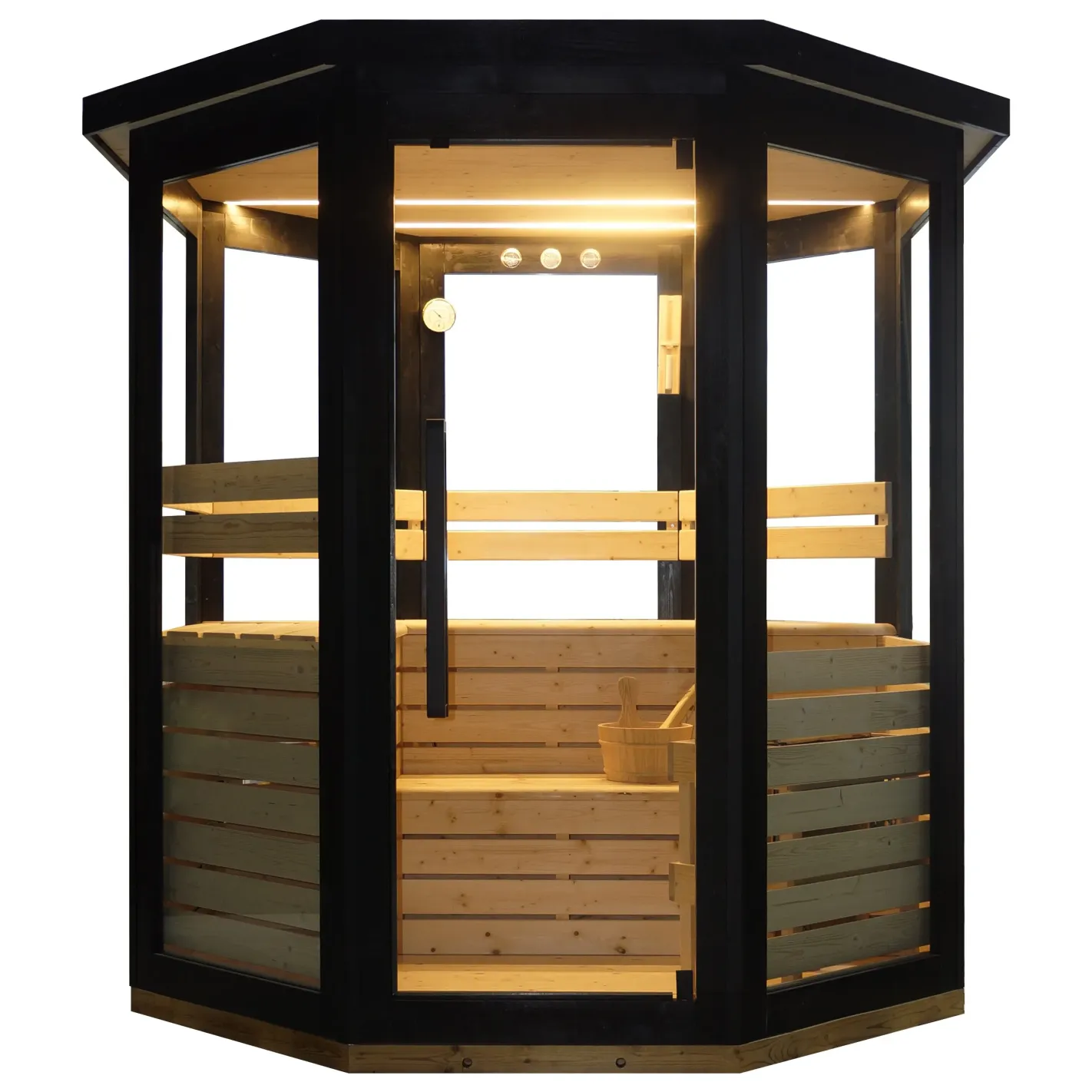 DHARANI PASSION Sauna Exterior Vapor hasta 4/5 Personas | Abeto I 8000w