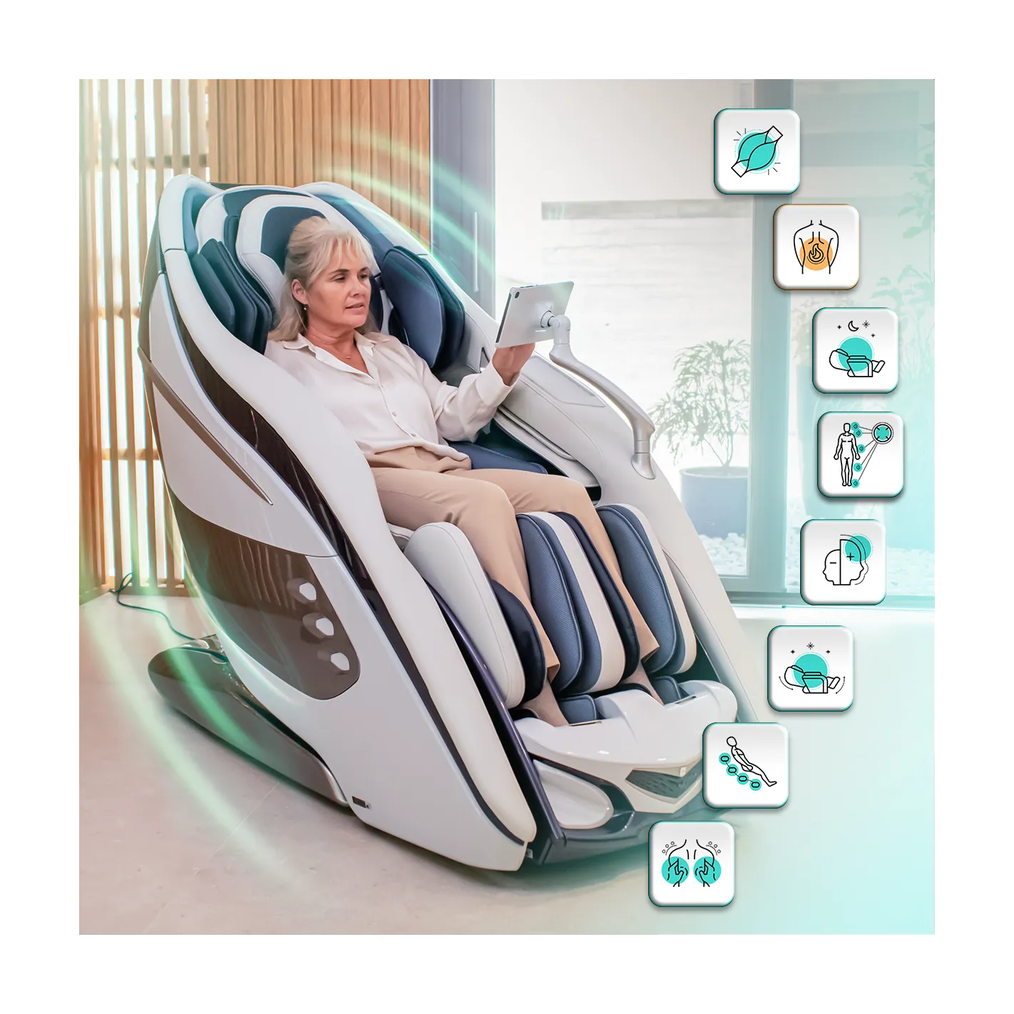 DA VINCI MEDIC (7D) Fauteuil de massage I Thermothérapie I Acupression