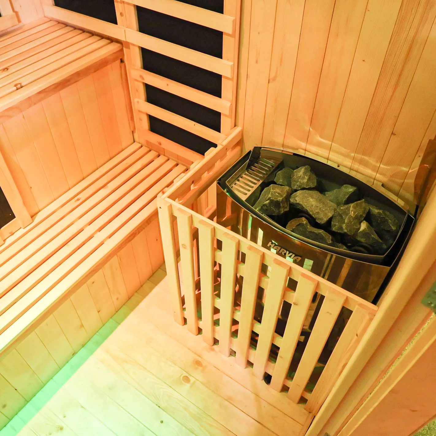 DHARANI S5 Outdoor Sauna exterior de vapor con estufa electrica para 5 personas