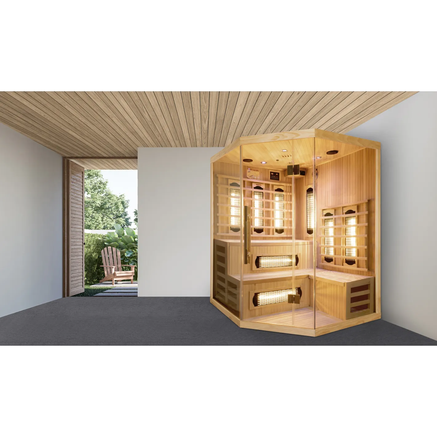 Sauna infrarouge intérieur DHARANI S5 pour 5 personnes