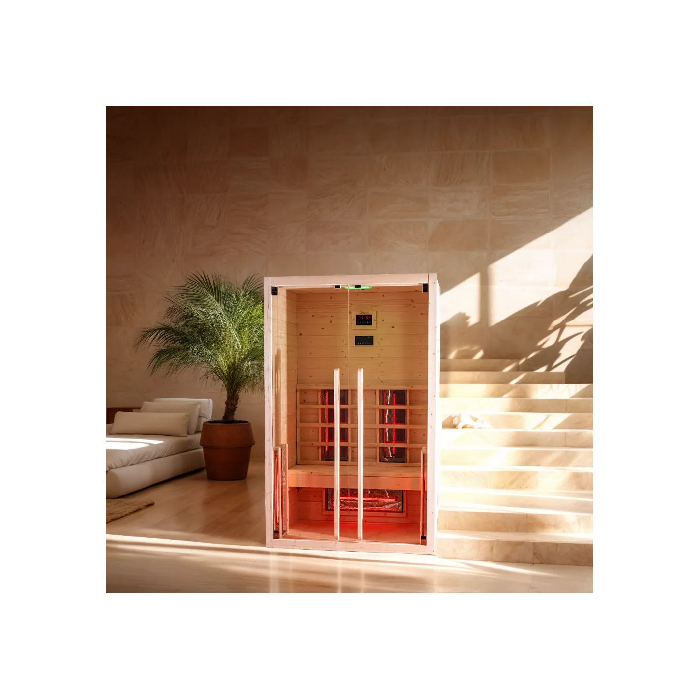 DHARANI S2 PLUS Sauna de infravermelhos interior para 1 ou 2 pessoas I 2200w