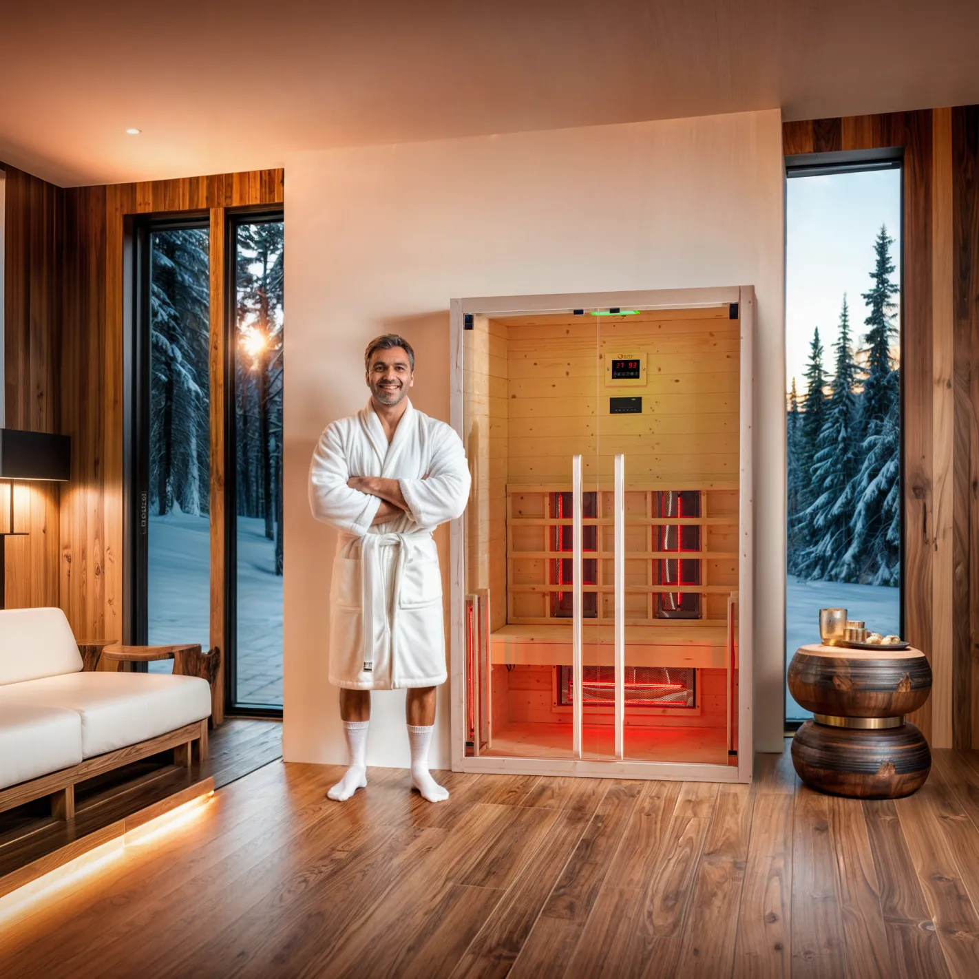 DHARANI S2 PLUS Innen-Infrarot-Sauna für 1 oder 2 Personen I 2200w