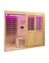 DHARANI S1 PLUS Sauna d'intérieur inclinable pour 1 personne I Panneaux en carbone