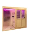 DHARANI S1 PLUS Sauna d'intérieur inclinable pour 1 personne I Panneaux en carbone