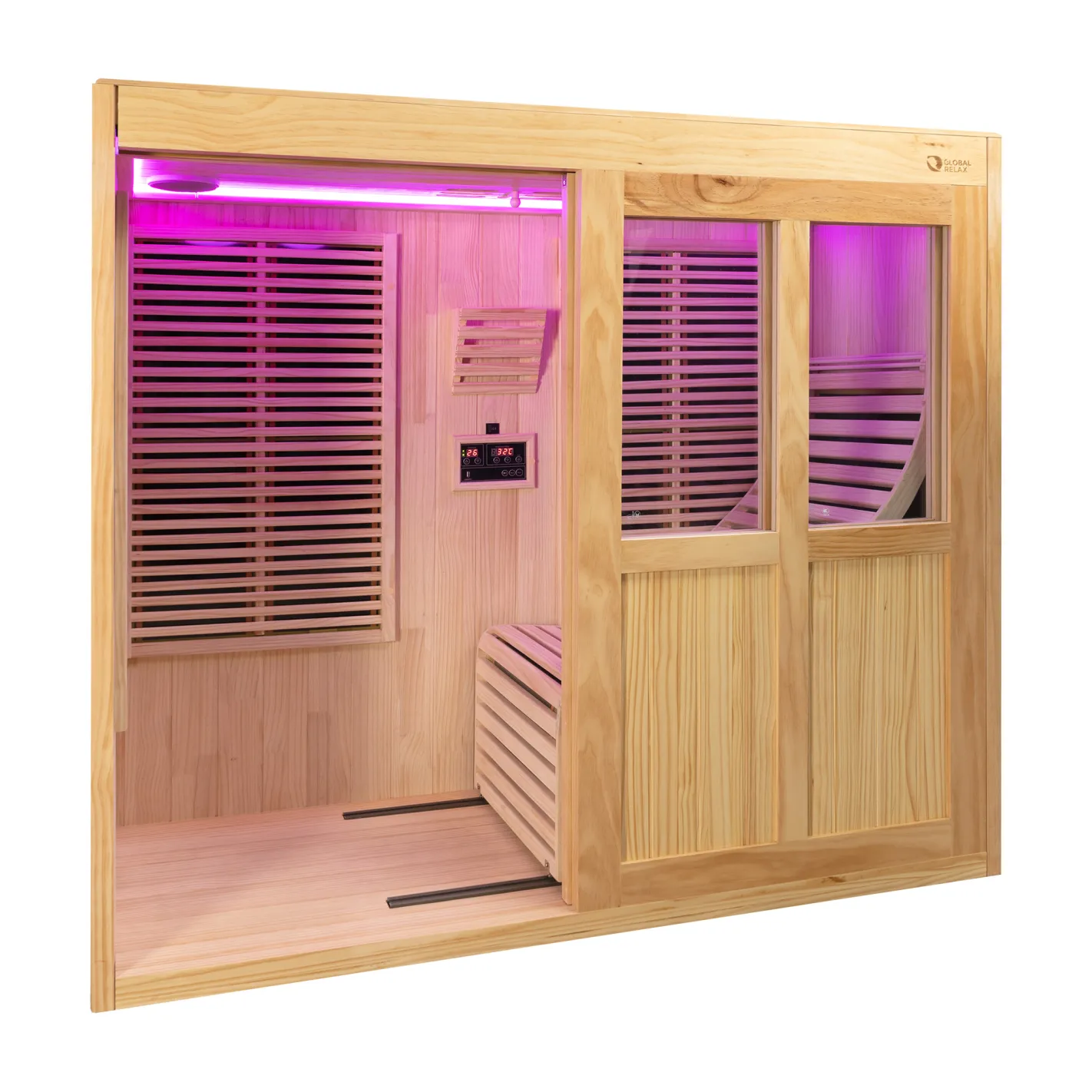 DHARANI S1 PLUS Sauna d'intérieur inclinable pour 1 personne I Panneaux en carbone