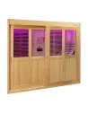 DHARANI S1 PLUS Sauna d'intérieur inclinable pour 1 personne I Panneaux en carbone