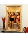 DHARANI S2 Sauna d'intérieur en pierre de carbone pour 1 ou 2 personnes | USB I Radio