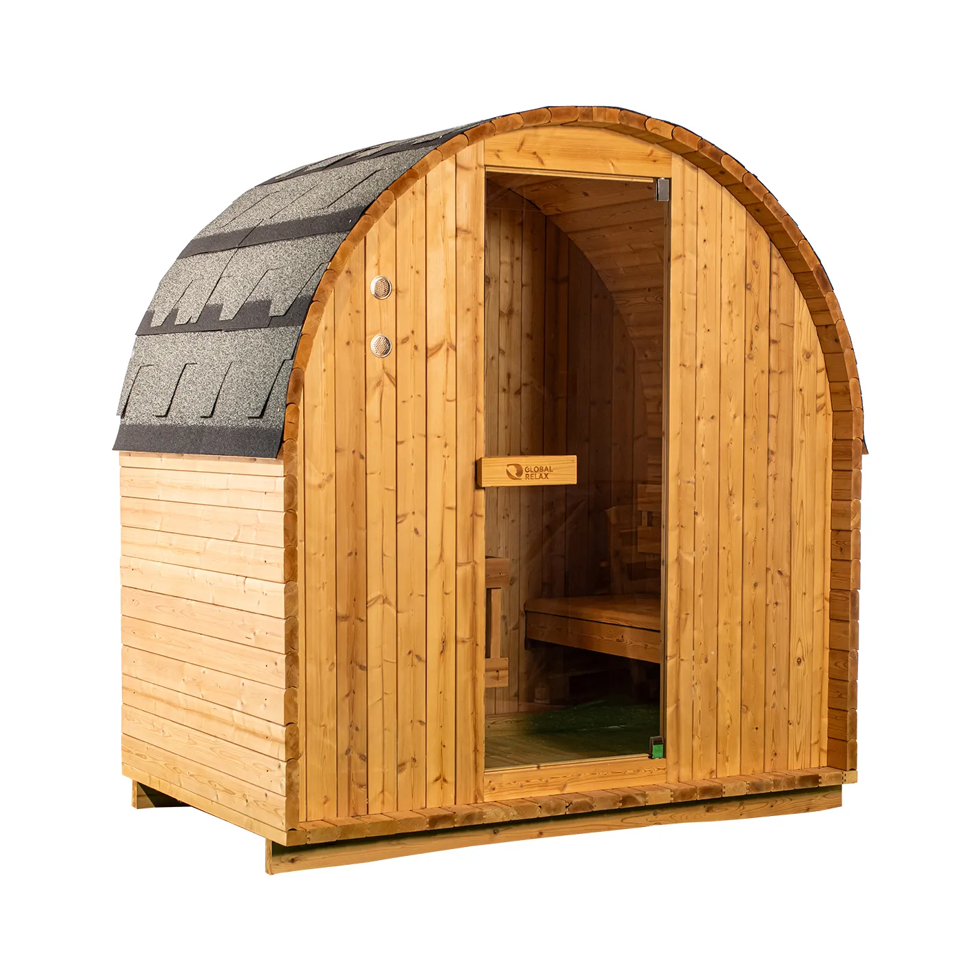 DHARANI MINI Sauna Exterior Vapor para 1-2 Personas | Abeto I 3600w Potencia