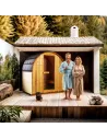 DHARANI MINI Sauna a vapore da esterno per 1-2 persone | Abete rosso I 3600w di potenza