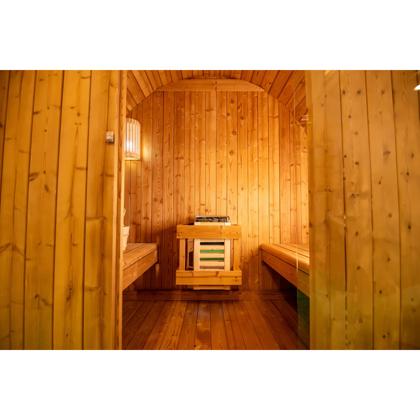 DHARANI MINI Sauna à vapeur d'extérieur pour 1-2 personnes | Épicéa I Puissance 3600w