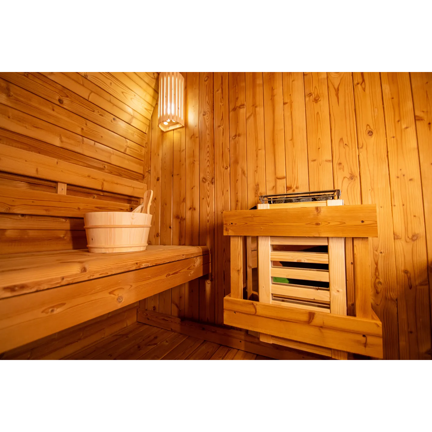 DHARANI MINI Sauna à vapeur d'extérieur pour 1-2 personnes | Épicéa I Puissance 3600w