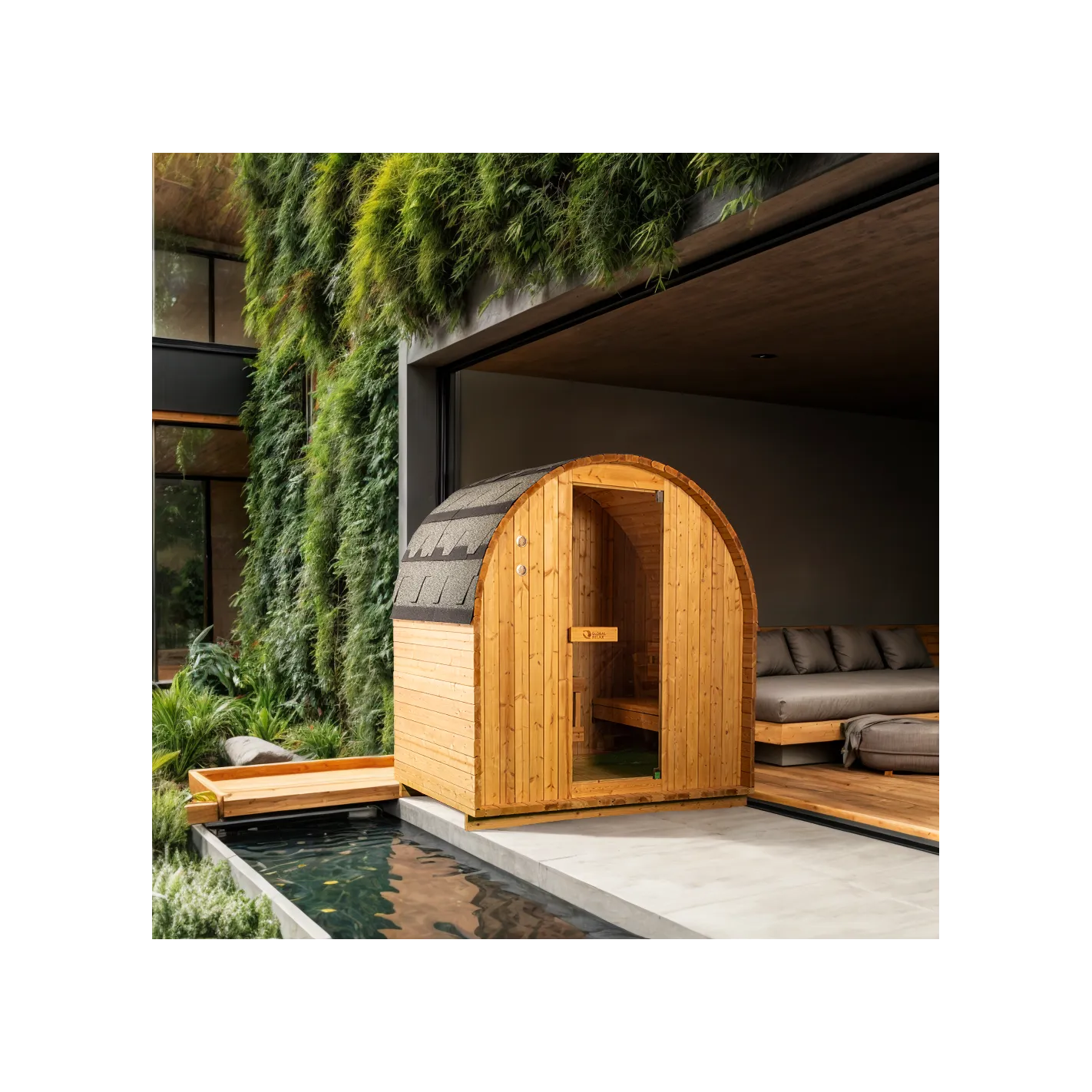 DHARANI MINI Outdoor Steam Sauna for 1-2 Persons | Spruce I 3600w Power