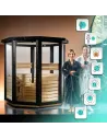 DHARANI PASSION Sauna Exterior Vapor hasta 4/5 Personas | Abeto I 8000w