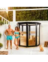 DHARANI PASSION Sauna extérieur vapeur jusqu'à 4/5 personnes | Epicéa I 8000w