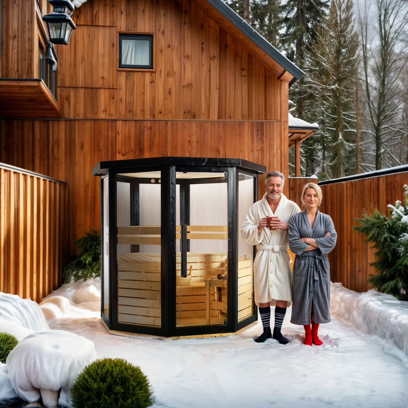 DHARANI PASSION Sauna Exterior a Vapor até 4/5 Pessoas | Spruce I 8000w