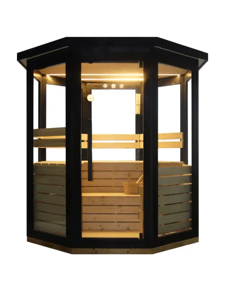 DHARANI PASSION Outdoor Sauna Steam up to 4/5 Persons | Spruce I 8000w