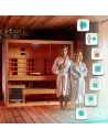 DHARANI COMBI Sauna Infrarood- en Stoomsauna tot 4 of 5 personen (Outlet)| Vurenhout