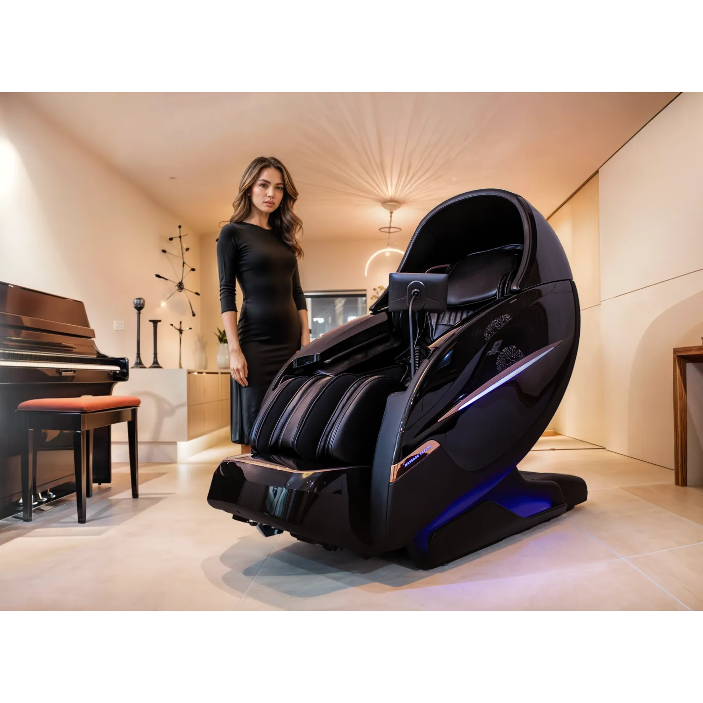 SAMADHI Fauteuil de Massage 6D (Outlet)| Contrôle Vocal | 20 Programmes | LED