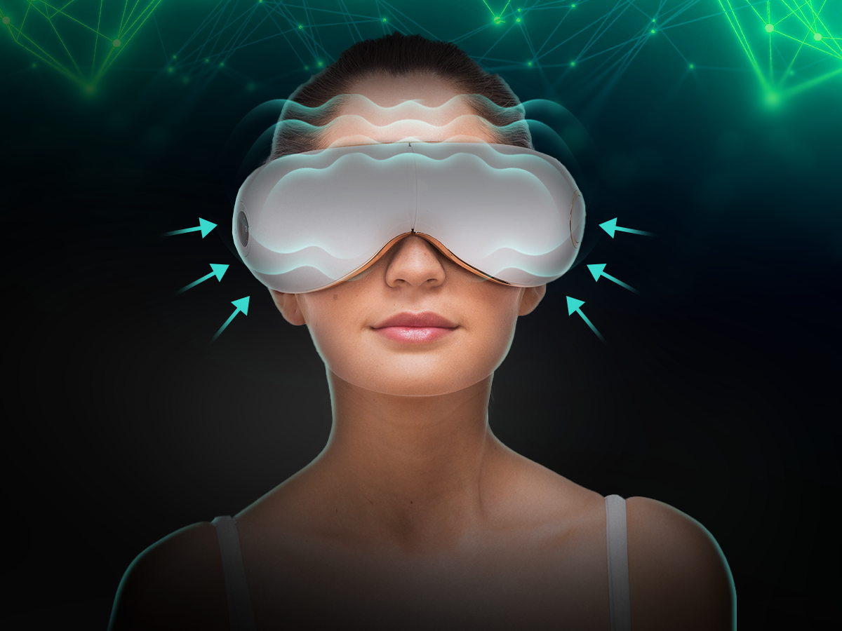 Gafas de presoterapia ocular | SKANDAS | Masajeador facial y de ojos